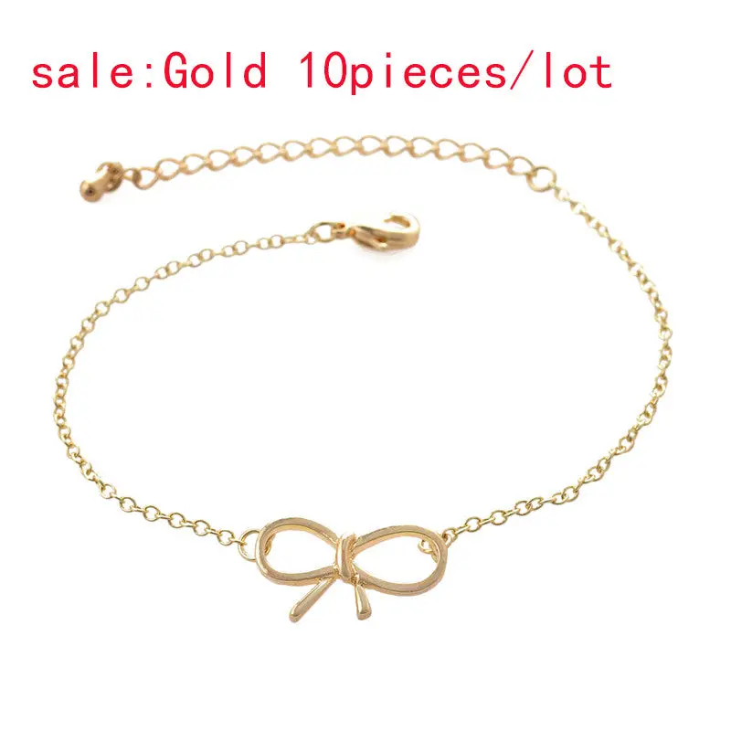 Dainty Bow Bracelets Infinity Bracelets Bangles Girl Jewelry 10Pcs-B001 1