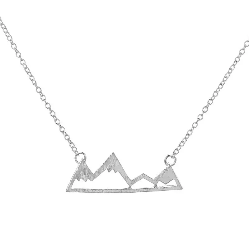 Dainty Snowy Mountain Top Necklaces Snowcap Mountain Jewelry Necklace 10Pcs-N181 1