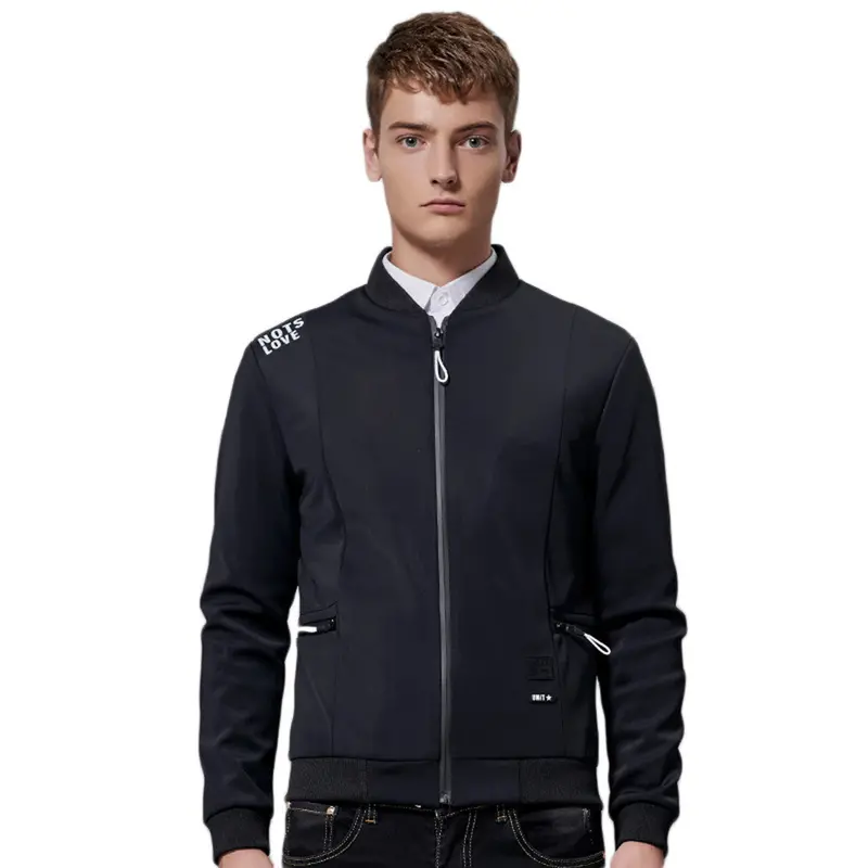 Darin Collar Letter Pattern Coats Able Design Casual Typejackets Tops 1
