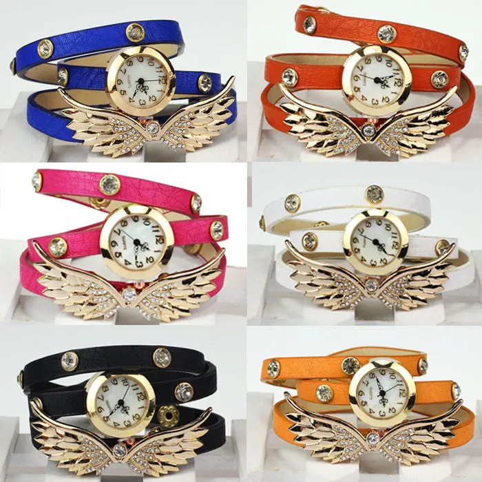 Daughter Watch Wristwatches Girl Ladies Watch Quartz Leisure Angel Wings Watch Sport Watch For Women Men Lover 1