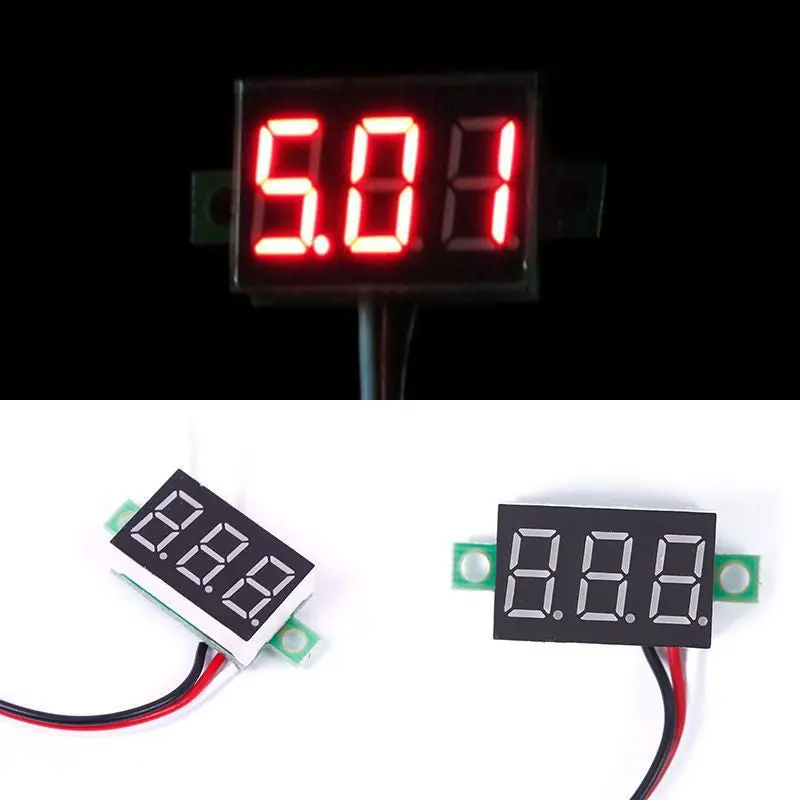 Dc 0-30V Red Led Display Digital Voltage Voltmeter Panel Motor Motorcycle 55837 1
