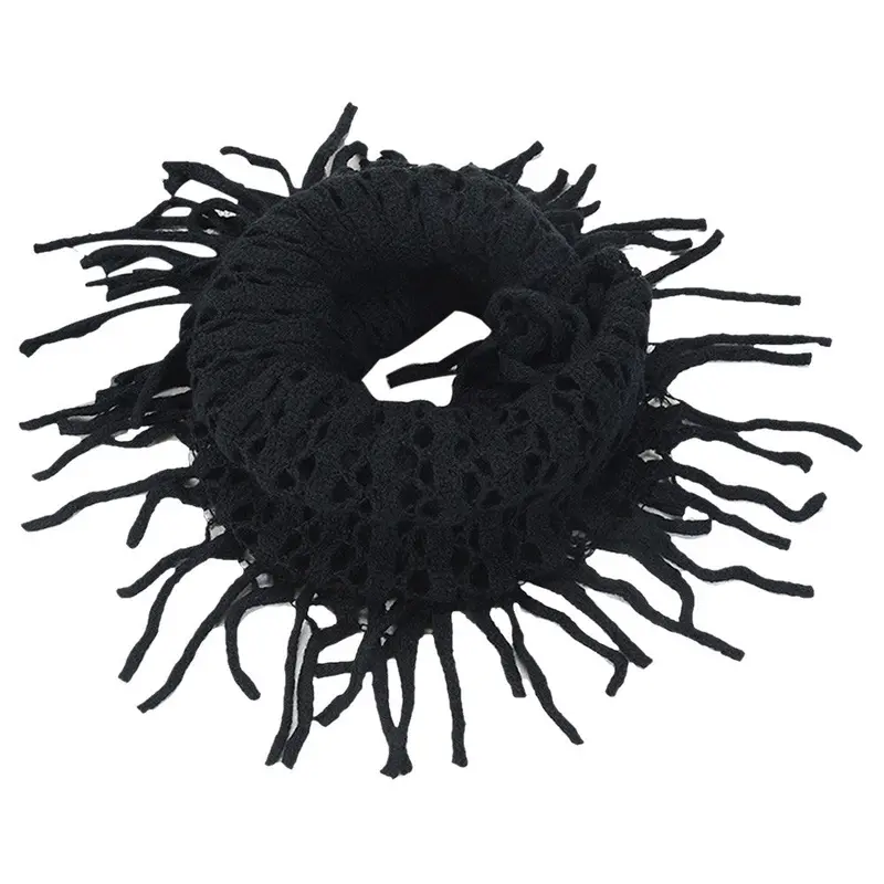 Decorative Tassel Scarf Collars Warm Wool Knit Scarf 1