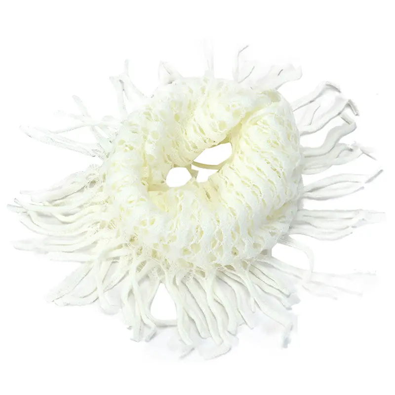 Decorative Tassel Scarf Collars Warm Wool Knit Scarf 6