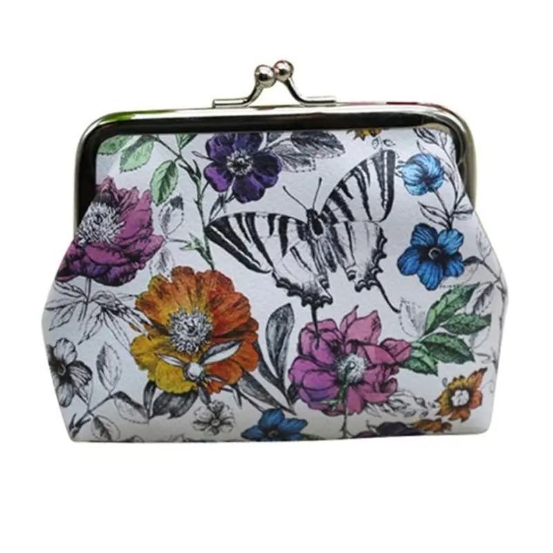 Delicate Lovely Small Floral Mini Womens Girl Wallet Card Holder Feminina For Coin Purse Lady Clutch Hbag 2