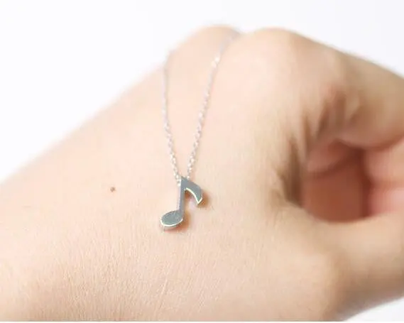 Delicate Musical Note Pendant Necklace Love Music Note Symbol Charm Necklace Gift N217 1