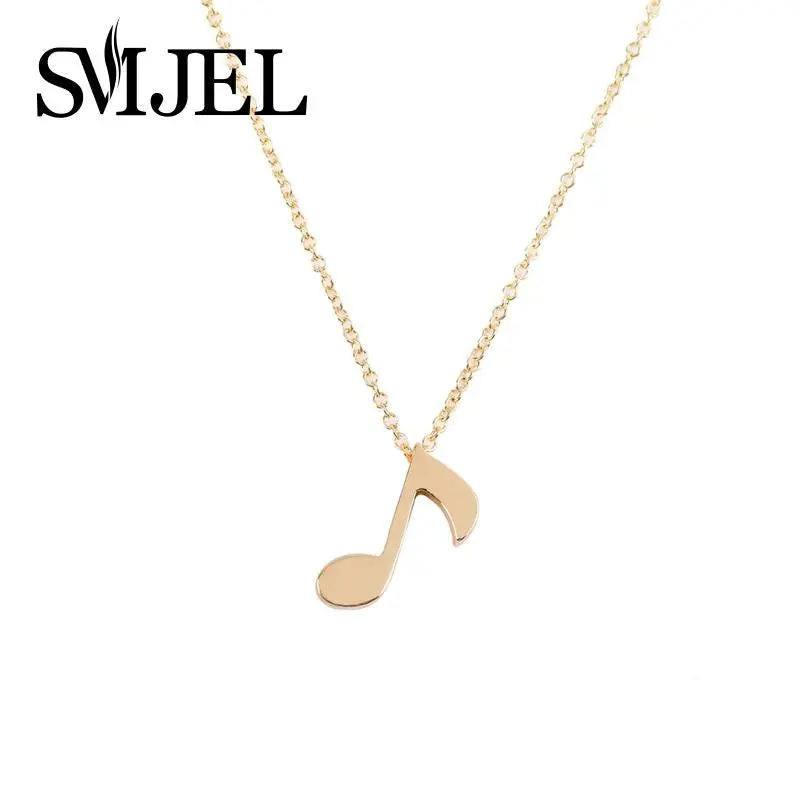 Delicate Musical Note Pendant Necklace Love Music Note Symbol Charm Necklace Gift N217 2