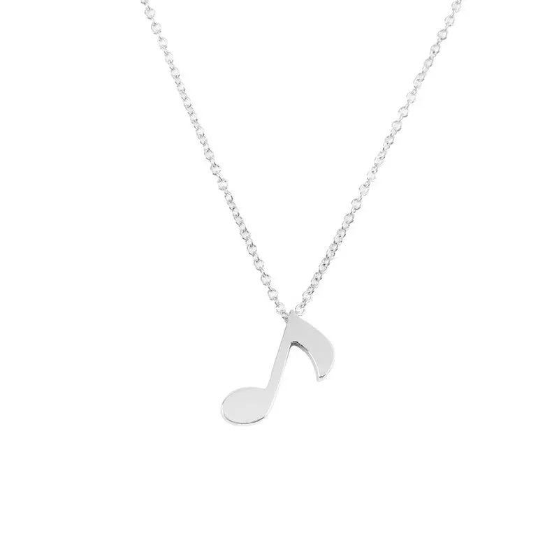Delicate Musical Note Pendant Necklace Love Music Note Symbol Charm Necklace Gifts 30Pcs-N217 1