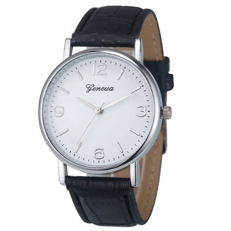 Deluxe Geneva Men Watch Simple Classic Business Watches Leather Analog Quartz Wrist Watch Reloj 1