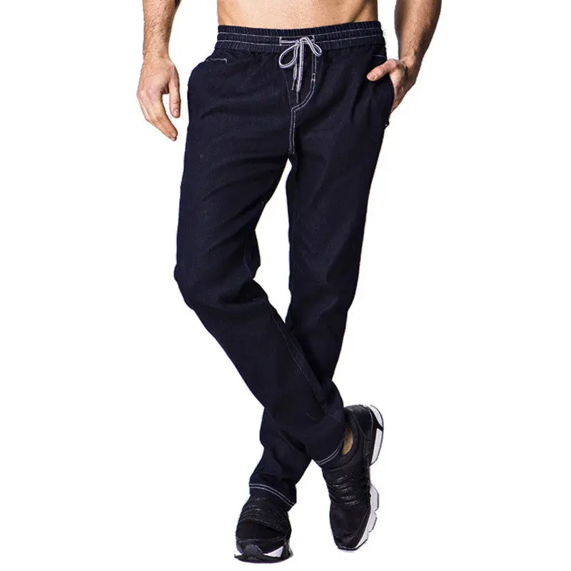 Denim Jeans Pencil Pants Trousers Harem Pants Casual Slim Fit Drawstring Pants Sportswear Pant Hombre 1