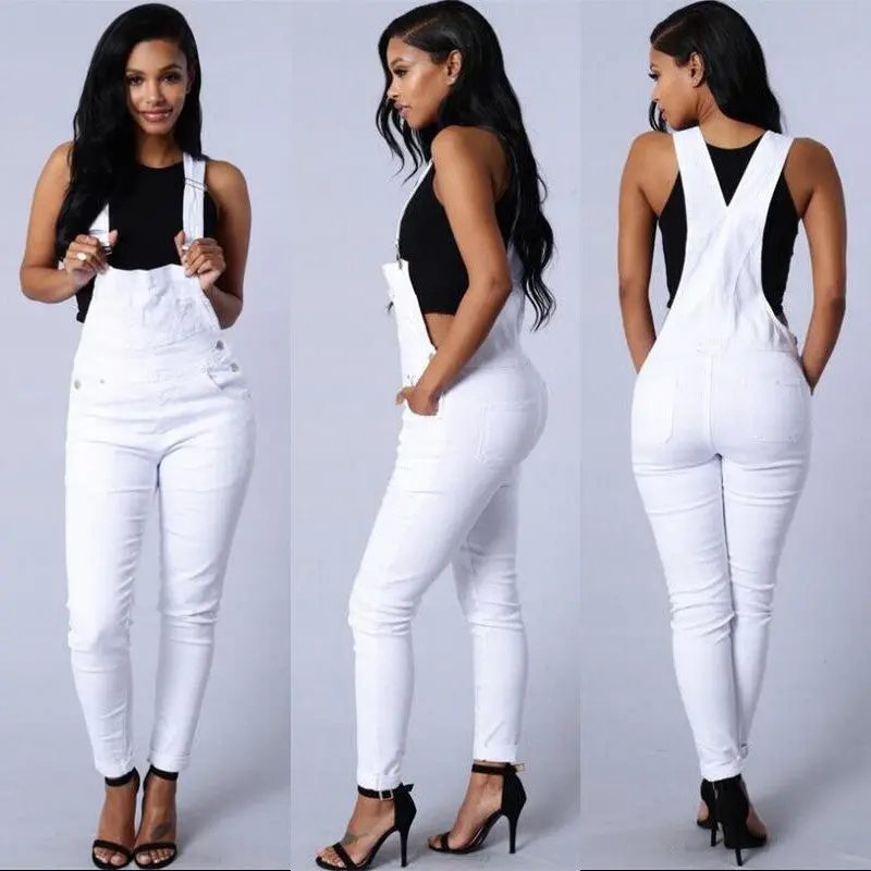 Denim Jumpsuit Army Green White Rompers Womens Jumpsuit Casual Combinaison Femme Sexy Button Jumpsuits 4