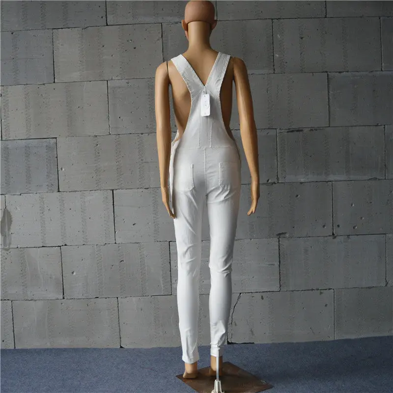 Denim Jumpsuit Army Green White Rompers Womens Jumpsuit Casual Combinaison Femme Sexy Button Jumpsuits 7
