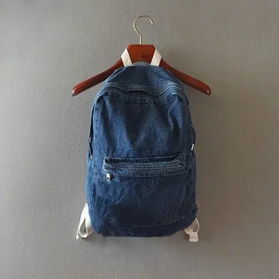 Denim Travel Backpack Bags School Bag For Teenagers Casual Retro Women Men Rucksack 1