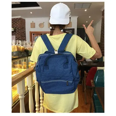 Denim Travel Backpack Bags School Bag Rucksack Casual Retro Cowboy Style Sac A Dos 1