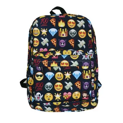 Design Bag Women Bag Emoji College Wind School Bag Printing Backpacks 2