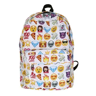 Design Bag Women Bag Emoji College Wind School Bag Printing Backpacks 4