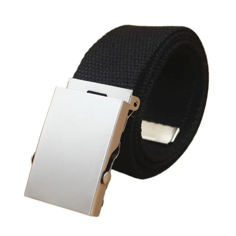 Design Exquisite Quality Luxury Practicalmilitary Canvas Webbing Waist Belt Metal Buckle 5 Colors 1