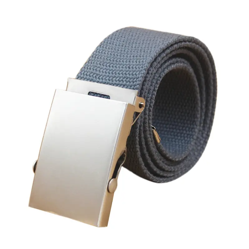 Design Exquisite Quality Luxury Practicalmilitary Canvas Webbing Waist Belt Metal Buckle 5 Colors 2