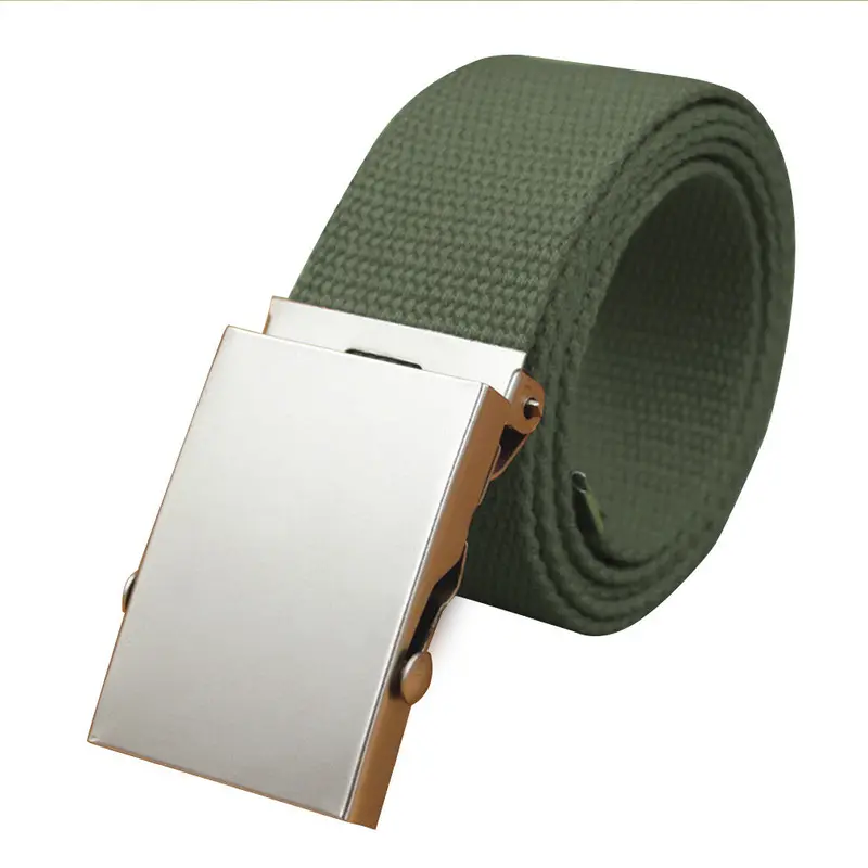Design Exquisite Quality Luxury Practicalmilitary Canvas Webbing Waist Belt Metal Buckle 5 Colors 3