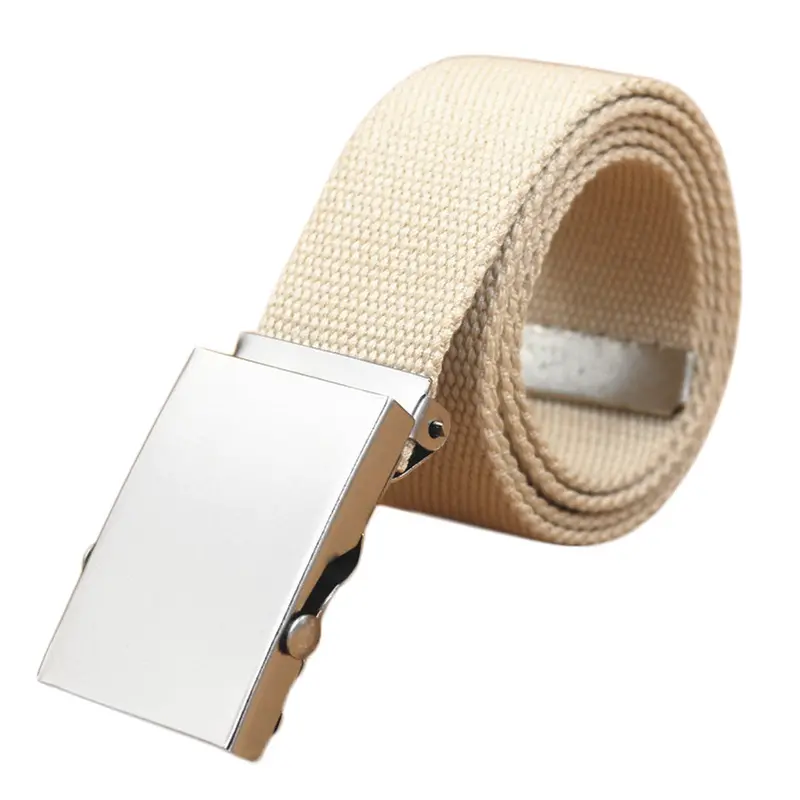 Design Exquisite Quality Luxury Practicalmilitary Canvas Webbing Waist Belt Metal Buckle 5 Colors 4