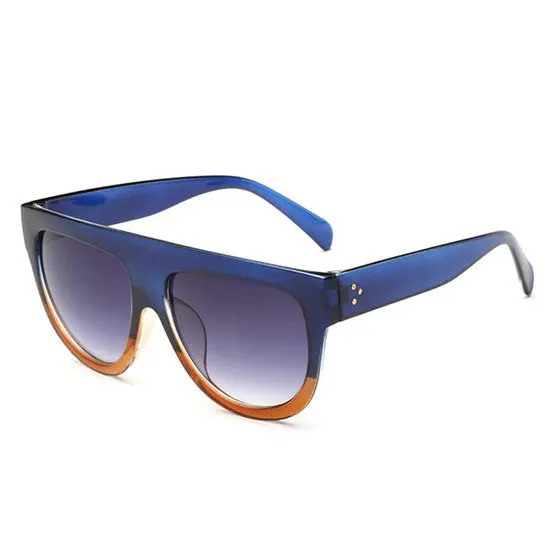 Design Multiple Colourflat Top Oversize Shield Shape Galsses Sunglasses 3