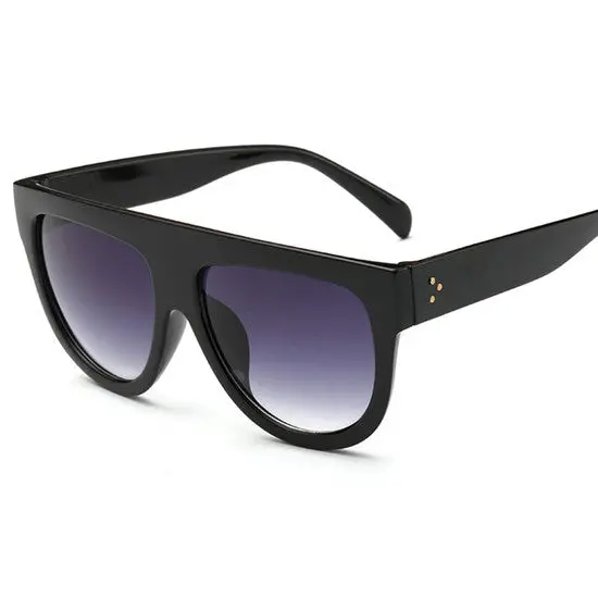 Design Multiple Colourflat Top Oversize Shield Shape Galsses Sunglasses 4