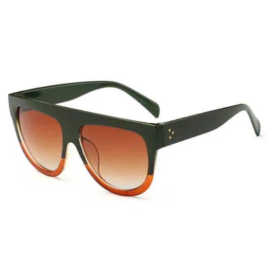 Design Multiple Colourflat Top Oversize Shield Shape Galsses Sunglasses 7
