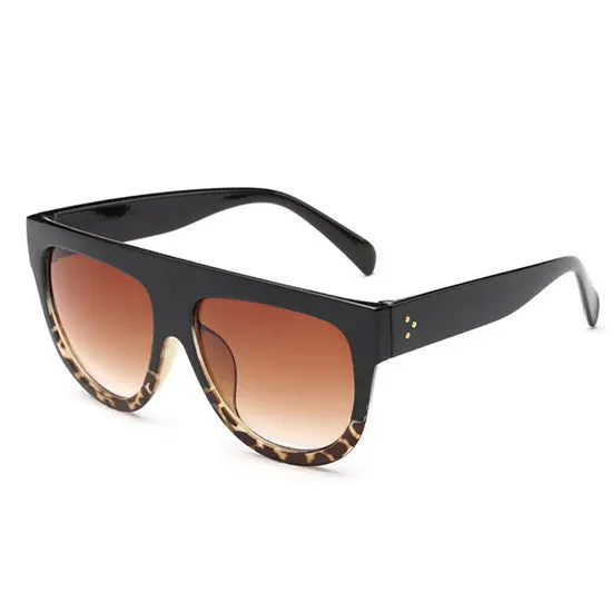 Design Multiple Colourflat Top Oversize Shield Shape Galsses Sunglasses 9