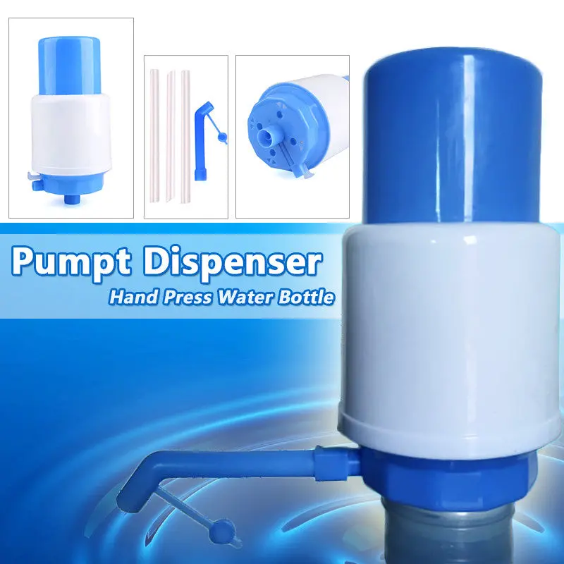 Design Portable Assemble Removable Manual Bottled Drinking Water Hand Press Pump 5-6 Gal Dispenser Home Outdoor 86679 1
