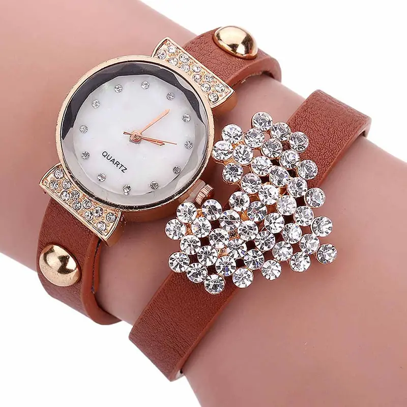 Design Reloj Mujer Rhinestone Relogio Watches Women Dress Watch Ladies Girl Rhinestone Quartz Bracelet Wrist Watch 2