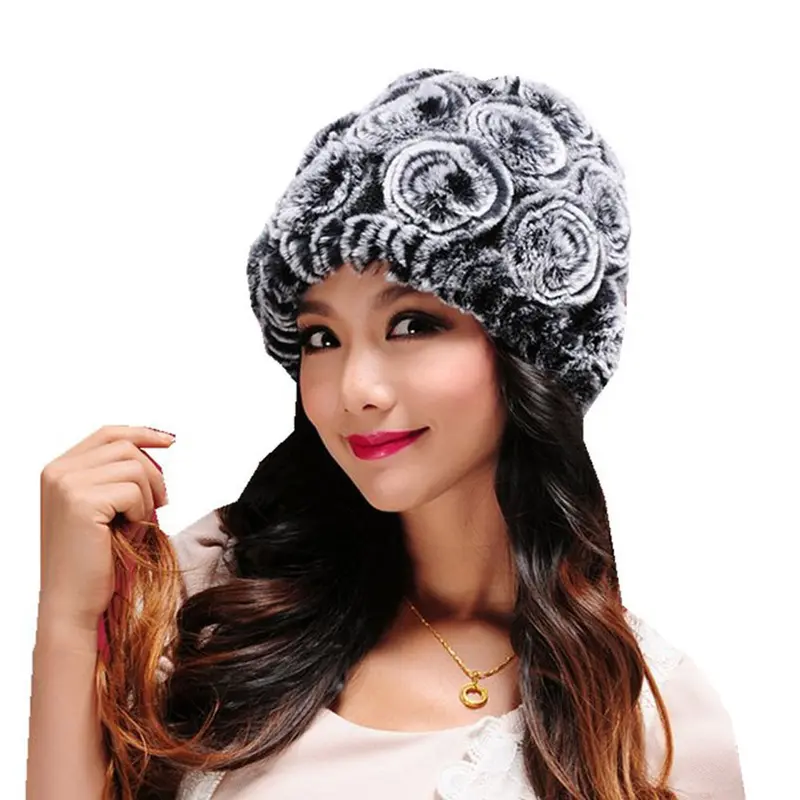 Design Soft Women Hats Hmade Warm Caps Headgear 3