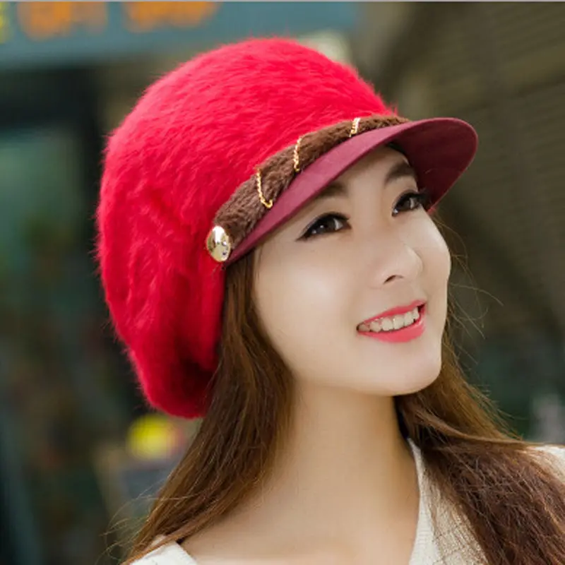 Design, Very Popular.Women Cap Knitting Beanie Cap Warm Beret Hat 2