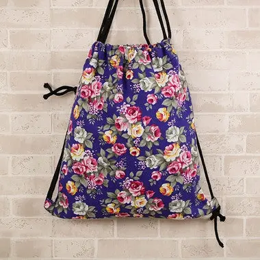 Designed Floral Printing Backpack Women Girls Light Slim Backpack Vintage Beach Travel Mochila 3