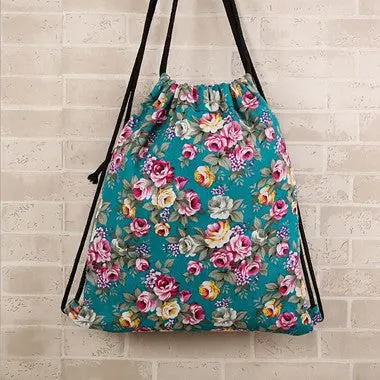 Designed Floral Printing Backpack Women Girls Light Slim Backpack Vintage Beach Travel Mochila 6