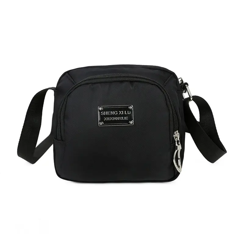 Designer Fashion Women Crossbody Bag Nylon Waterproof Bolsa Zipper Fastening Pockets Solid Shoulder Bag 1