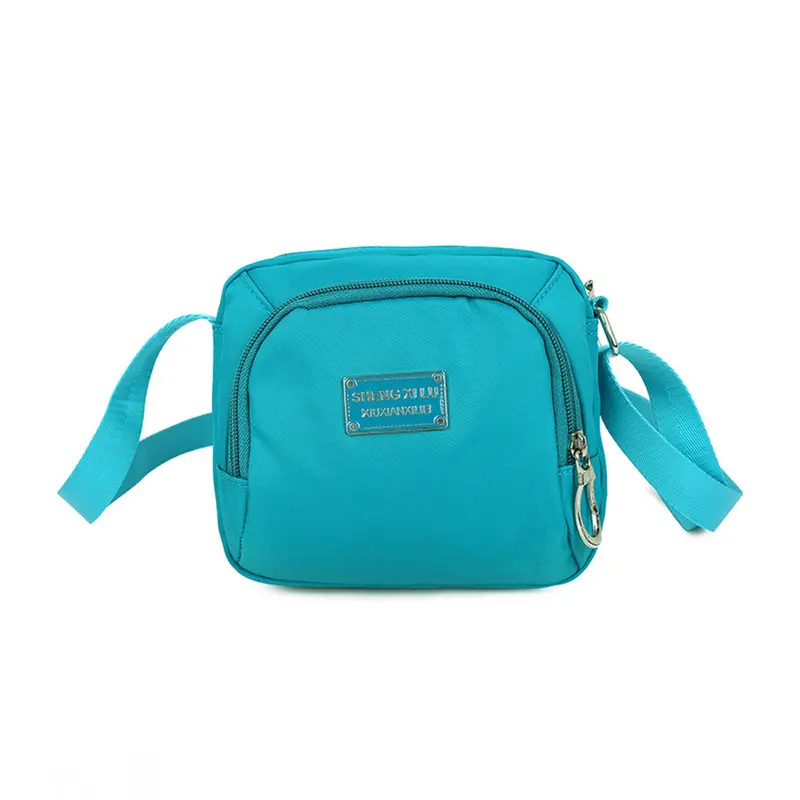 Designer Fashion Women Crossbody Bag Nylon Waterproof Bolsa Zipper Fastening Pockets Solid Shoulder Bag 2