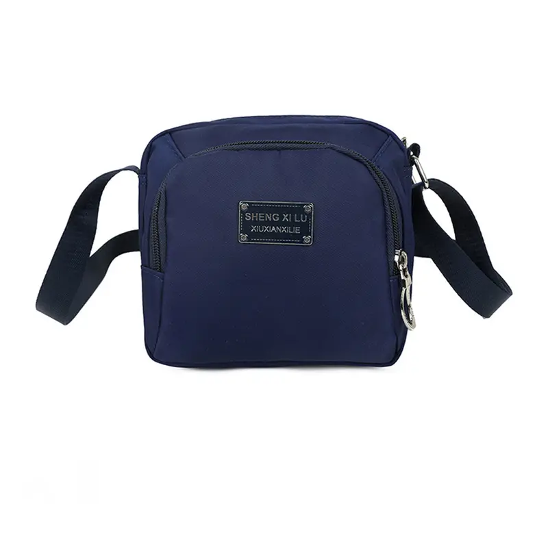 Designer Fashion Women Crossbody Bag Nylon Waterproof Bolsa Zipper Fastening Pockets Solid Shoulder Bag 4