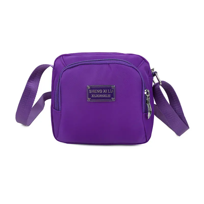 Designer Fashion Women Crossbody Bag Nylon Waterproof Bolsa Zipper Fastening Pockets Solid Shoulder Bag 5