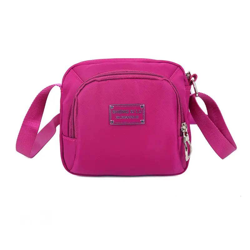 Designer Fashion Women Crossbody Bag Nylon Waterproof Bolsa Zipper Fastening Pockets Solid Shoulder Bag 6