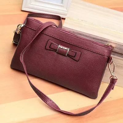 Designer Handbag Pu Leather Bags Mini Women's Handbags Bow Tote Bag Ladies Portable Shoulder Bag 4