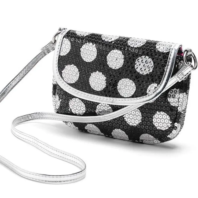 Designer Handbags Women Bag The Cute Mini Circle Silver Sequins Flip Shoulder Satchel Cross Bolsos Femenina 2