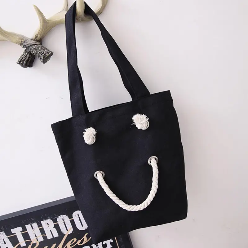 Designer Handbags Women Canvas Smile Face Bags Bolsos Femenina Shoulder Tote Bag Casual Handbag 1