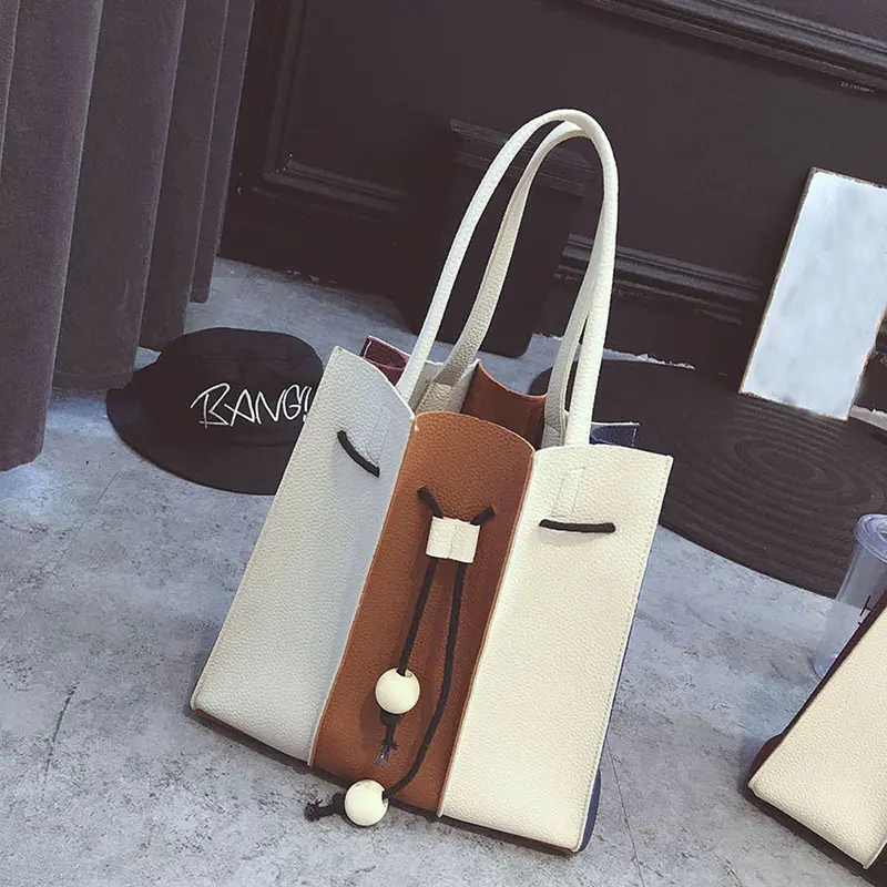 Designer Handbags Women Drawstring Bucket Pu Leather Shoulder Bag Large Tote Ladies Purse Bolsos Mujer 2