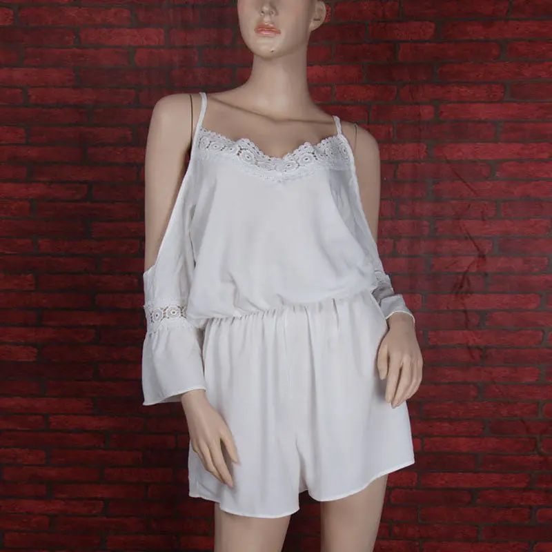 Designer Women Straps Halter Crochet Playsuits Beach Jumpsuits Romper S-Xl 3