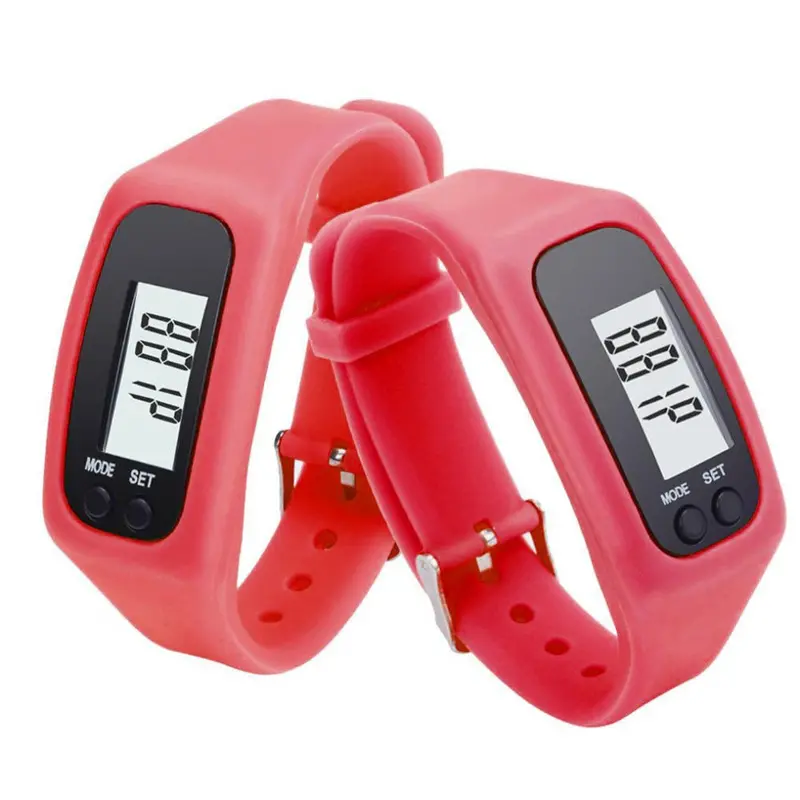 Digital Lcd Pedometer Run Step Walking Distance Calorie Counter Watch Bracelet Feida 1