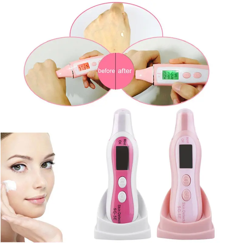 Digital Precision Skin Sensor Tester Facial Face Moisture Oil Analyser 1