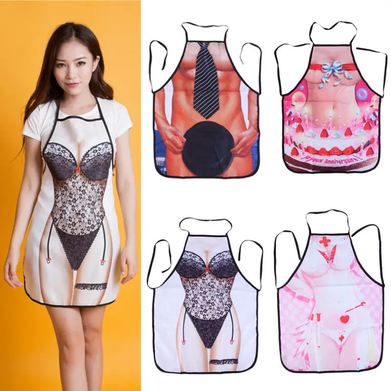 Digital Print Apron Kitchen Chef Cooking Dress Housework Restaurant 1