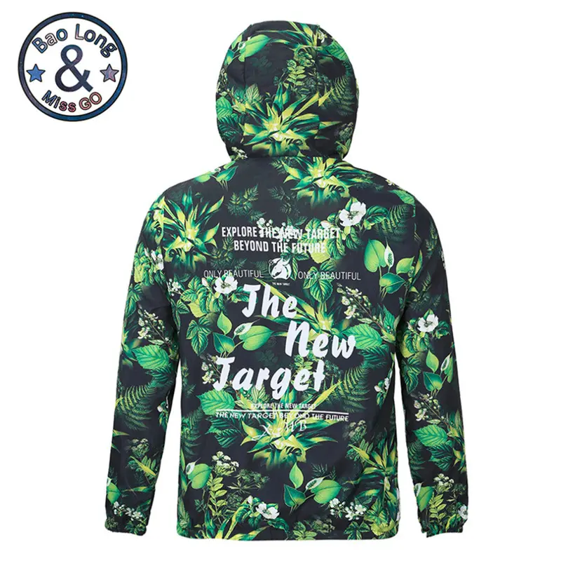 Digital Printing Thin Out-Coat Water-Proof Wind Resistant Jackets 2