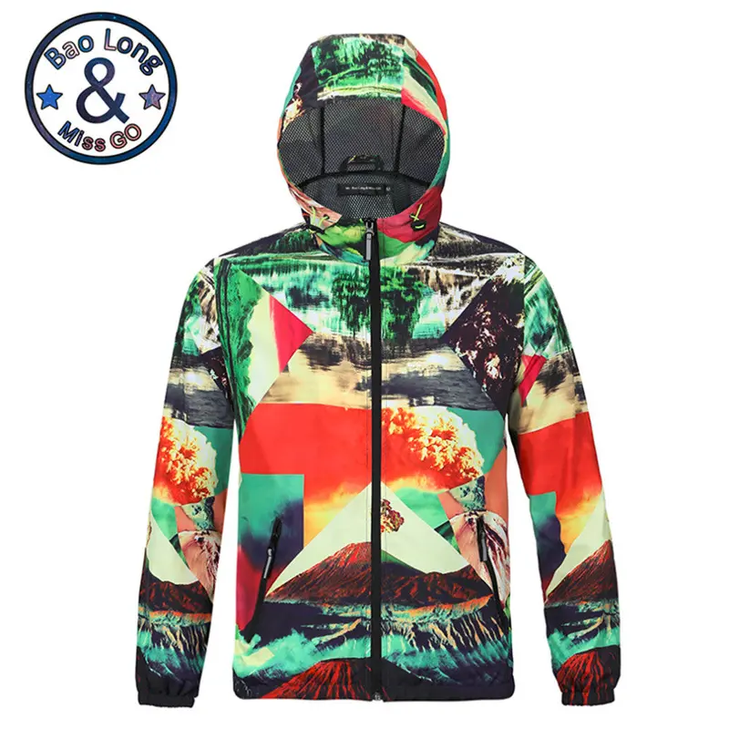 Digital Printing Water And Wind-Resistance Sunscreen Thin Loose Coat Suitable Excurse Travel Gf001 1