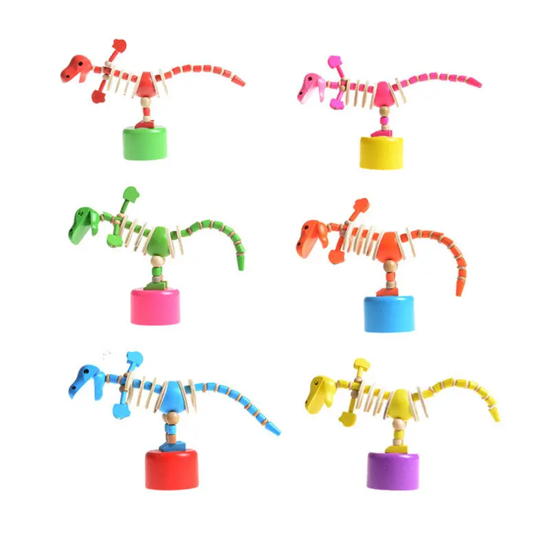Dinosaur Toy Kids Wooden Toys Developmental Dancing Sting Rocking Dinosaur Hcrafted Toy Rom Color 1