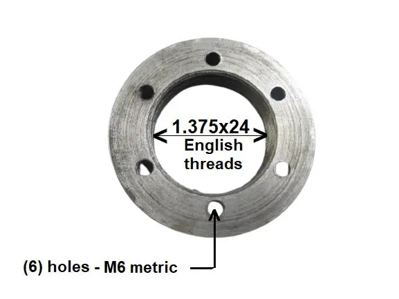 Disc Brake Rotor Hub For 1.375-24 English Threads 1